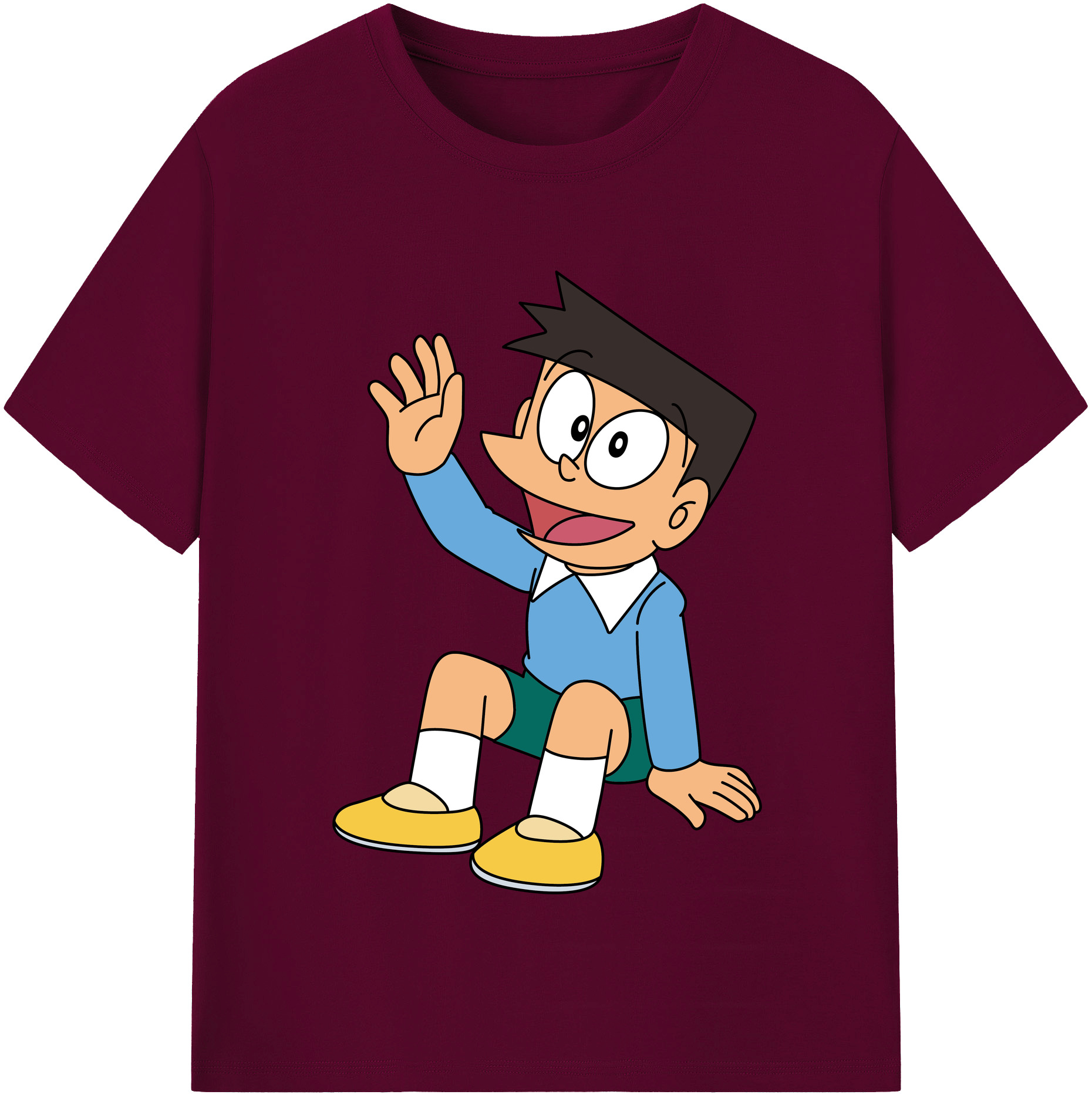 （画像用） ドラえもん 骨川 スネ夫 Doraemon Honekawa Suneo レディースカジュアルプリントTシャツ（綿100％）